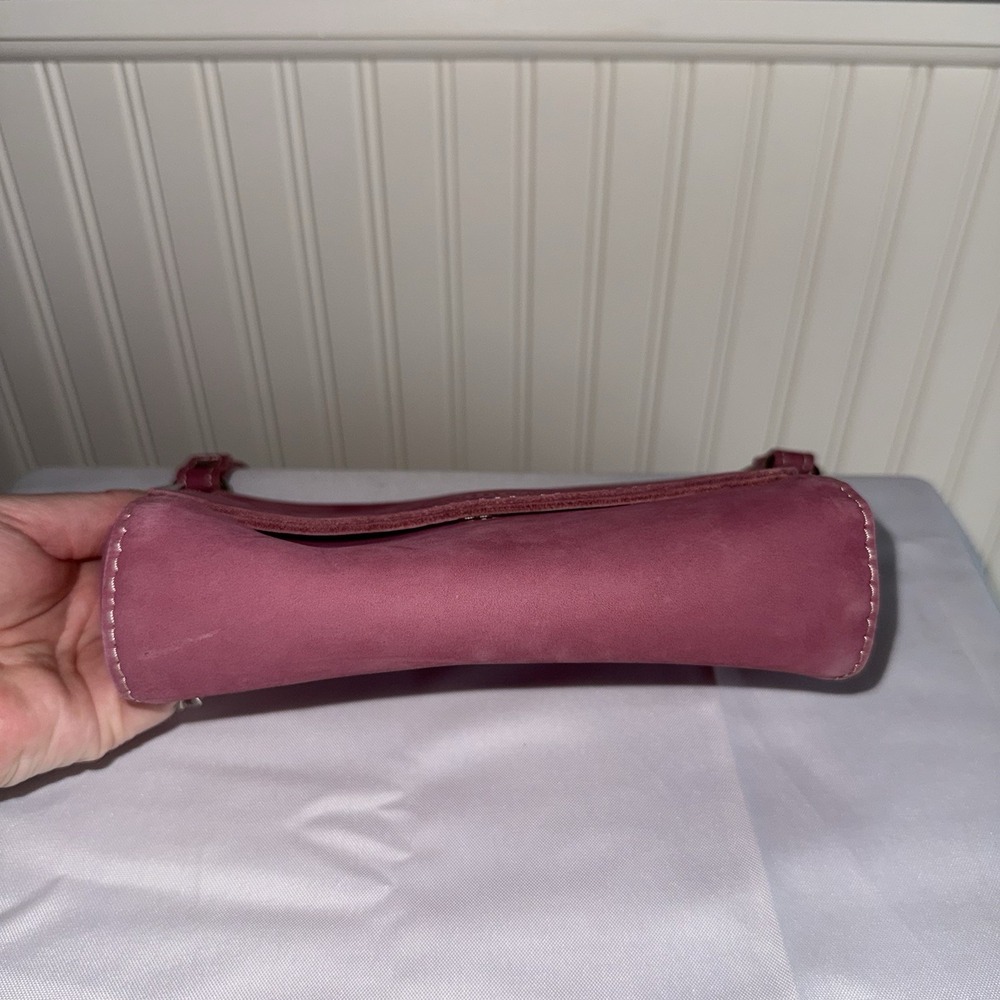 Portland Leather Goods Leather Purse Metro Mini Crossbody Foxglove Dusty Pink - Picture 2 of 12